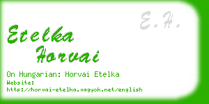etelka horvai business card